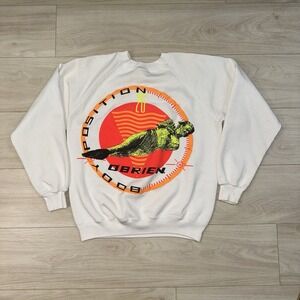 Vintage O'Brien Waterskis Wakeboards Sweater Size L Ski 80s 90s Retro Crewneck
